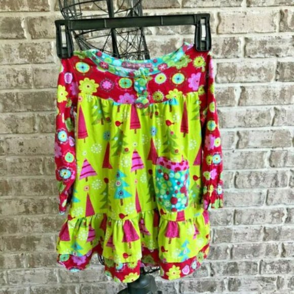 Jelly the Pug Christmas Dress 24 months Long Sleeves Buttons Festive Hol… - Picture 1 of 11